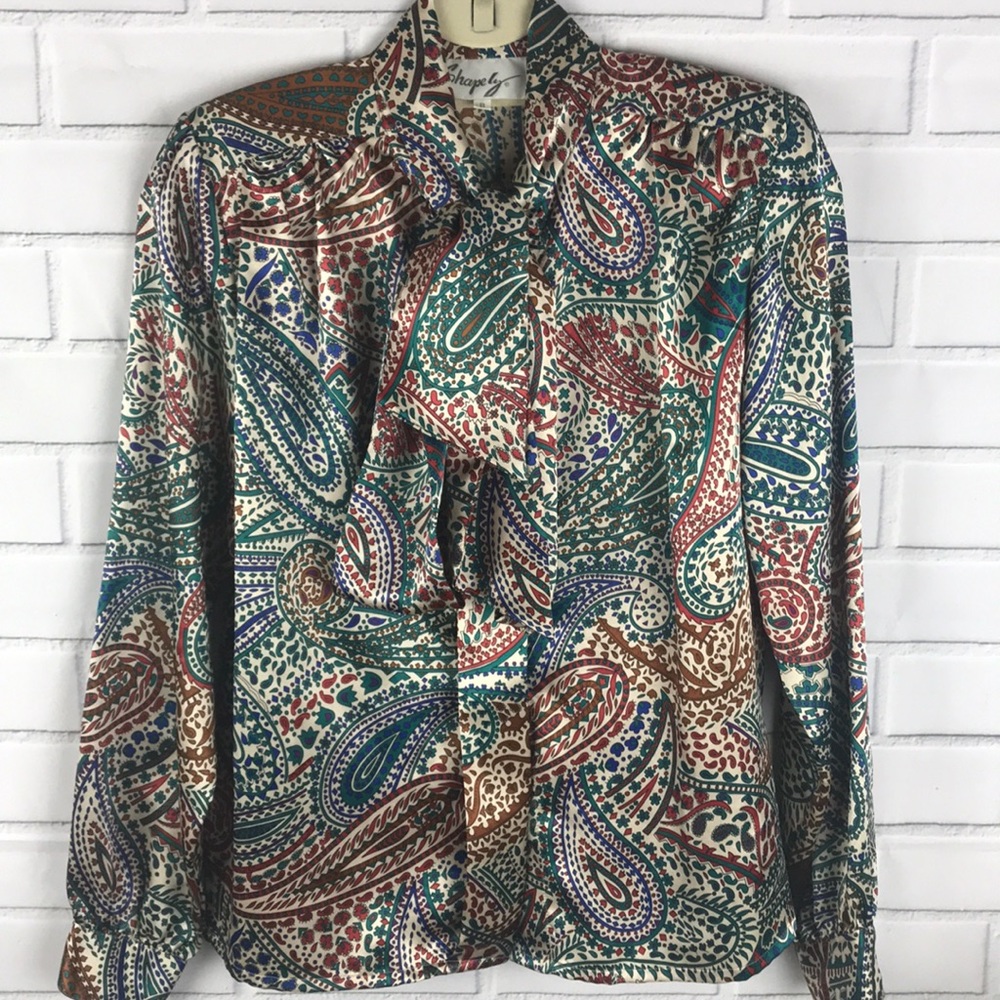 Vintage  paisley  print blouse 8